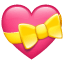  emojis de corazon con un lazo 