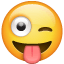Significado de 😜 emoji Cara sacando la lengua con guiño