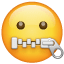 Significado de 🤐 emoji Carita con cremallera en la boca