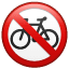Significado de 🚳 emoji No se permiten bicicletas