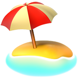 Significado de 🏖 emoji Playa con sombrilla