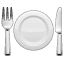 Significado de 🍽 emoji Tenedor y Cuchillo con Plato