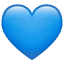  emojis de icono del corazon azul 
