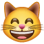  emojis de gatito sonriente con ojos cerrados 