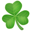  emojis de trebol de 3 hojas 