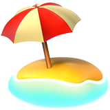  emojis de playa con sombrilla 